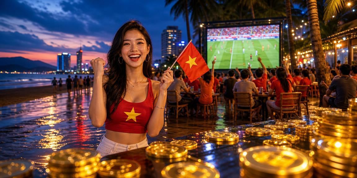 Cảnh biển Đà Nẵng về đêm – người dùng truy cập xso66 để thưởng thức giải trí casino trực tuyến